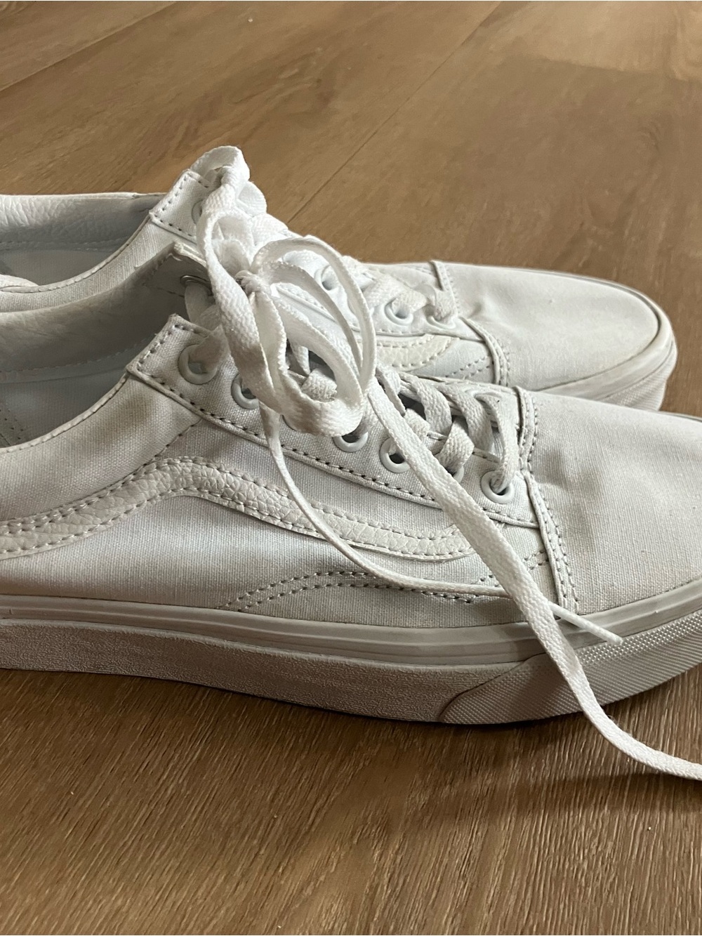 Vans Classic White Canvas Low-Top Sneakers